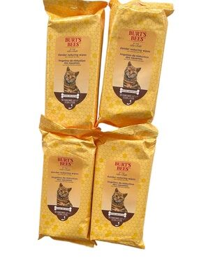 Burt’s Bees For Cats Dander Reducing Wipes Bundle 50 Count Each Package - 200ct